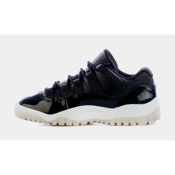 Air Jordan 11 Low 72-10 Preescolar Lifestyle Zapatos (Negro)
