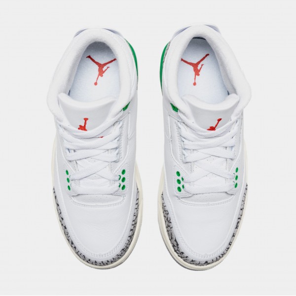 Zapatillas Air Jordan 3 Retro Lucky Green, Estilo de Vida Mujer (Blanco/Verde)