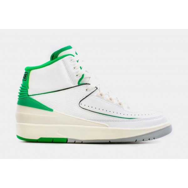 Air Jordan 2 Retro Lucky Green Grade School Lifestyle Zapatos (Blanco / Verde) Envío gratuito