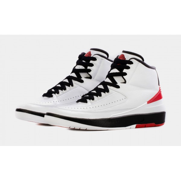 Air Jordan 2 Retro Chicago Escuela Primaria Estilo de vida Zapatos (Blanco/Rojo) Envío gratuito
