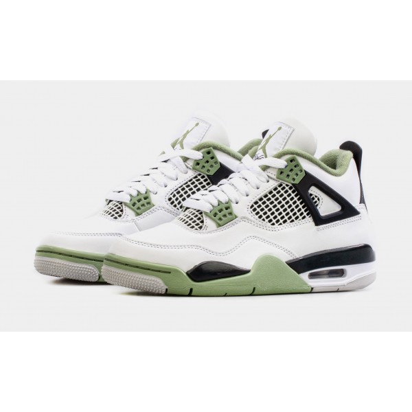 Zapatillas Air Jordan 4 Retro Oil Green, Estilo de Vida, Mujer (Verde/Blanco) Límite de una por cliente