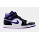 Air Jordan 1 Retro Mid Court Purple Zapatillas Lifestyle Hombre (Negro/Morado)