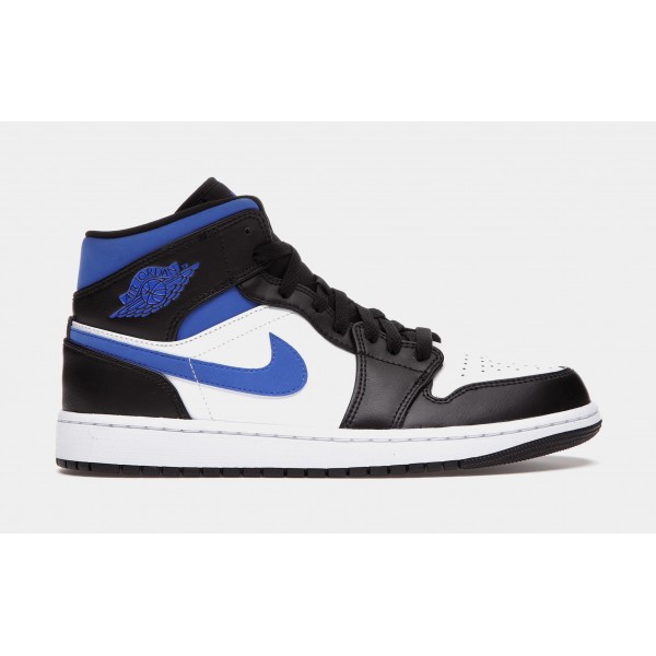 Air Jordan 1 Mid Royal Mens Lifestyle Shoe (Blanco/Azul/Negro)