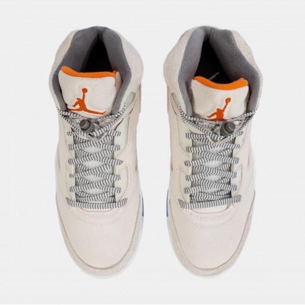 Air Jordan 5 Retro SE Craft Mens Lifestyle Shoes (Beige/Gris) Envío gratuito