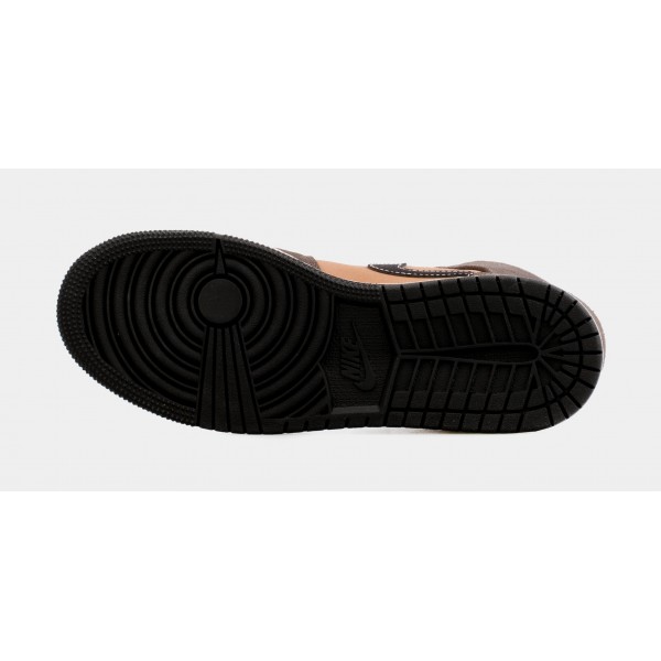 Air Jordan 1 Mid Chocolate Oscuro Grade School Lifestyle Zapatos (Marrón) Límite de uno por cliente