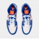 Air Jordan 1 Retro Mid Hombre Baloncesto Zapatos (Azul / Naranja)