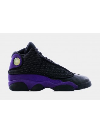 Air Jordan 13 Retro Court Purple Escuela Primaria Estilo de vida Zapatos (Negro / Court Purple)