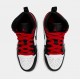 Zapatillas Air Jordan 1 Retro Mid, Estilo de Vida, Preescolar (Negro/Rojo)