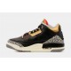 Air Jordan 3 Retro Negro Oro Mujer Lifestyle Zapatos (Negro / Marrón) Envío gratuito