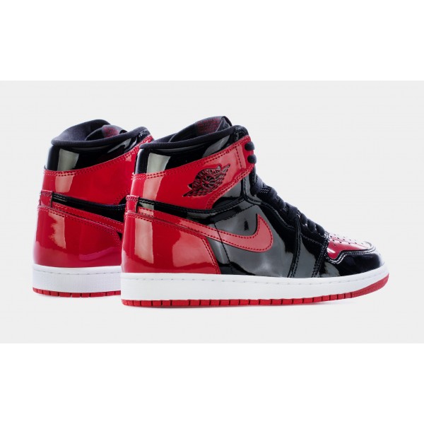 Air Jordan 1 High OG Patent Bred Zapatillas Lifestyle para hombre (Negro/Rojo Varsity) Limitado a uno por cliente