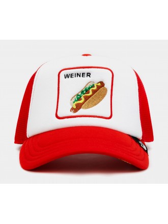 # 2 Gorra Weiner Hot Dog para hombre (Roja/Blanca)