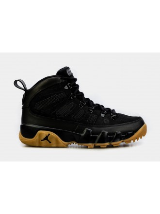 Air Jordan 9 Retro Boot NRG Negro Goma Mens Lifestyle Shoes (Negro/Marrón)